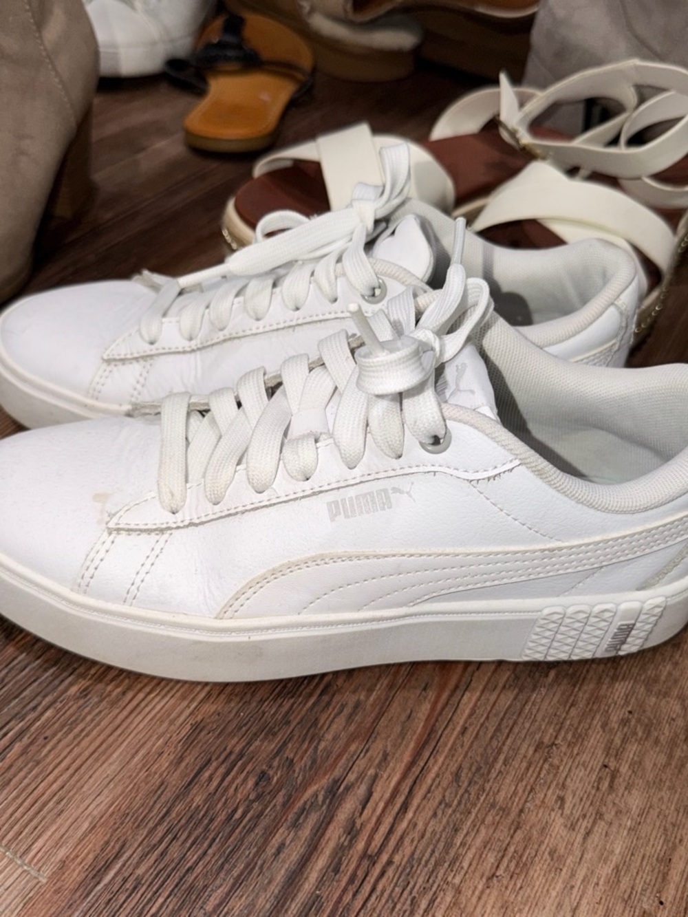 Puma Women's White Low-Top Platform Sneakers